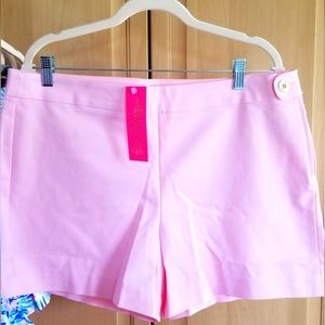 SOLD. Lilly Pulitzer Alessi Stretch Knit Shorts Pink Blossom sz 14